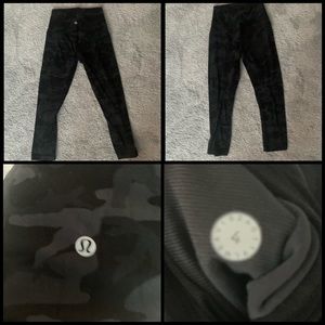 Size 4 Grey Camo Lululemon Align Crops